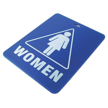 Blue Leather Key Chain - 33J893 Women Restroom Key Tag
