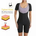 thumbnail image 3 of Valcatch Women Sauna Suit Sweat Vest Waist Trainer 3-in-1 Slimming Full Body Shaper Workout Top with Short Sleeve, 3 of 6