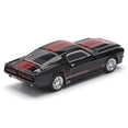 thumbnail image 4 of Shelby Mustang GT500 Chrome Foncé avec Rayures Rouges Modèle Réduit 1/64 par Pop Race, 4 of 6