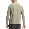 thumbnail image 5 of KHONTS Long Sleeve Casual T Shirts for Men Casual Slim Fit Round Neck Sports Tees Summer Solid Color Workout Running Tops Light Green XL, 5 of 5