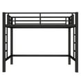 thumbnail image 3 of Bellemave Metal Full Loft Bed, Heavy Duty Loft Bed Frame with 2 Build in Ladder and Full Length Guardrail, Loft Beds Full Size with Large Under-Bed Space, Easy to Assemble-Black, 3 of 8