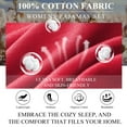 thumbnail image 3 of EA'S SECRET 100% Cotton Pajama Sets for Women 2 Piece Short Sleeve V Neck Loungewear Sets Lightweight Pjs with Pockets S-XXL (Cherry,S), 3 of 8
