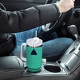 thumbnail image 4 of Yayeee 40oz Stainless Steel Tumbler with Straw and Handle Double-Wall Insulated Travel Water Bottle, Green Cat, 4 of 8