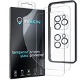 thumbnail image 1 of Inskin 2-in-1 [Screen and Rear Camera Lens] Tempered Glass Protector, fits Apple iPhone 13 Pro Max. 2+2 Pack with Application Frame., 1 of 8