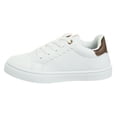 thumbnail image 5 of Kensie Girl Girls Lace Up Casual Sneakers, Little Kids, White Rosegold, 4, 5 of 6