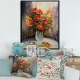 thumbnail image 2 of Designart 'Still Life Bouquet With Yellow and Red Flowers' Traditional Framed Canvas Wall Art Print, 2 of 5