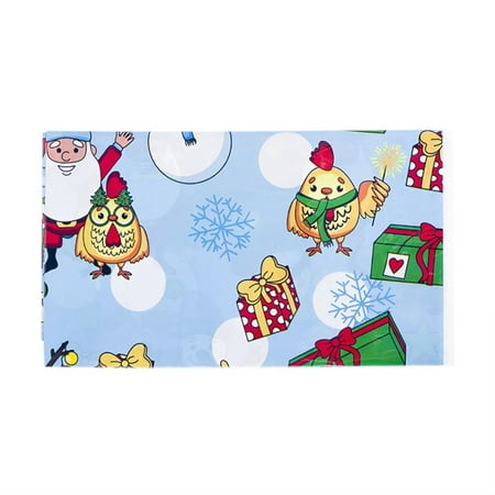 

Virmaxy Discount Disposable Tablecloth Creative PVC Christmas Print Tablecloth Table Party Decor