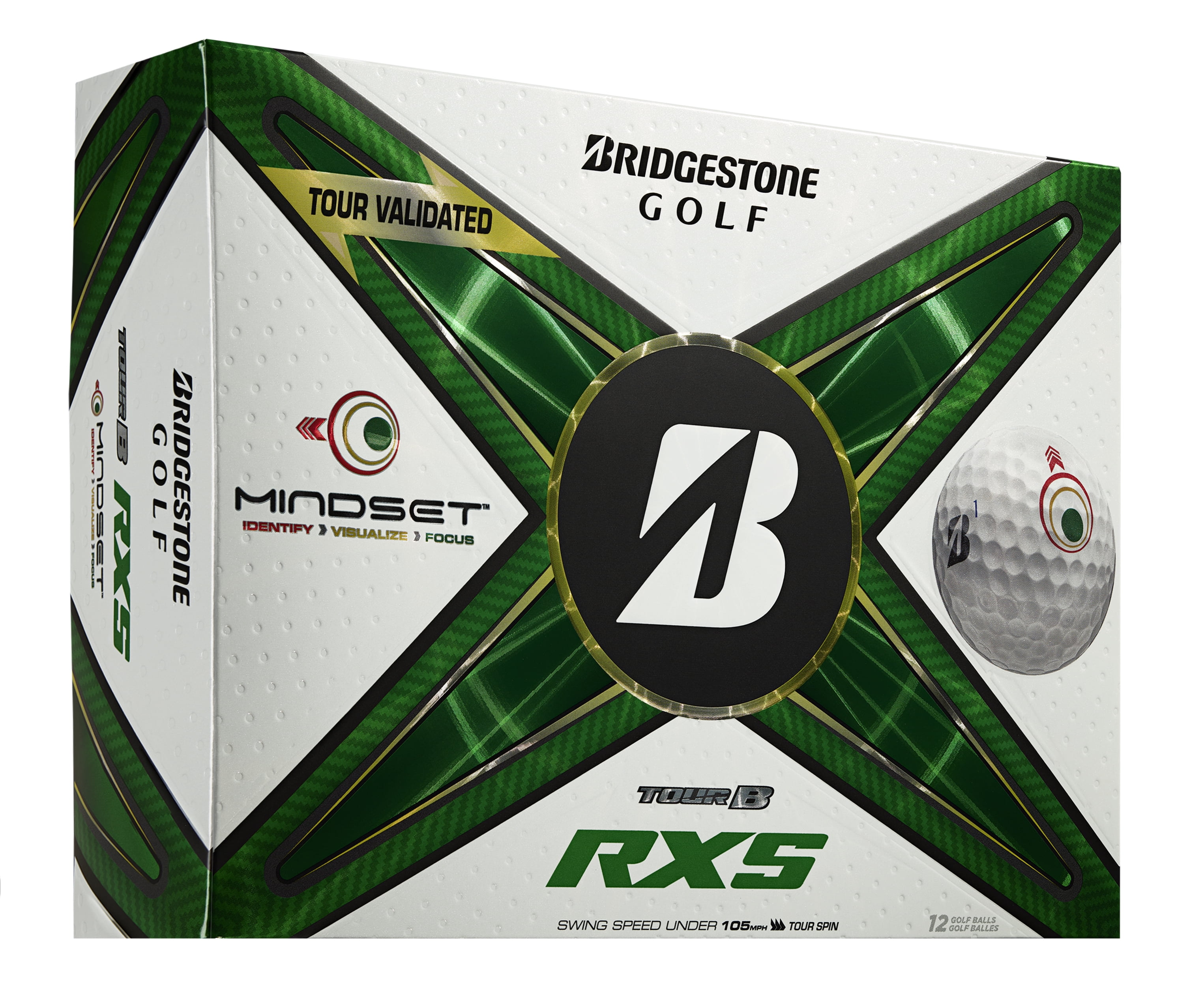 Bridgestone Tour B RXS MindSet 24 1 Dozen Golf Balls New
