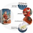 thumbnail image 6 of Santa Claus Bathroom Shower Curtains with Hooks, Christmas Chimney Winter Night Waterproof Fabric Washable Shower Curtain for Home Hotel Bathtub Decor 54x78 Inches, 6 of 7