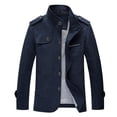 thumbnail image 2 of Chaqueta de lana para hombre Cuello alto Otoño e invierno Abrigo corto y cálido, 2 of 2