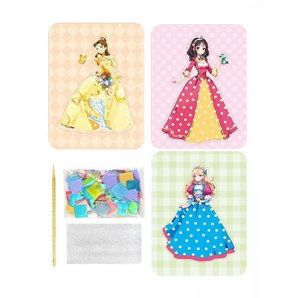2xDIY Pintura Pegatina Manualidades Juguetes DIY Papel Manualidades Kits Para Niñas Regalos De Vacaciones Estilo A
