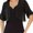 C# Black, variant on JustVH Women's Thin Sweater Casual Open Front Short Sleeve Kimono Style Loose Chiffon Cardigan