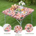 thumbnail image 4 of Pink Christmas Nutcracker Pattern Square Fitted Tablecloth with Elastic Edge,Square Table Cover,Washable Elastic Table Cover for Home Kitchen Party Decor 34"x34", 4 of 6