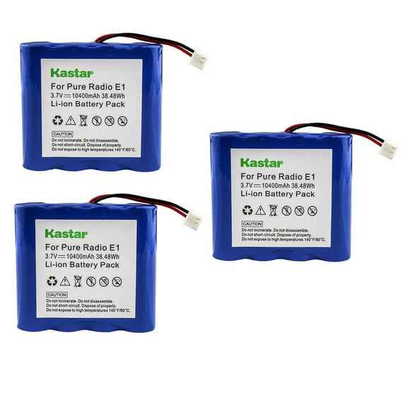 Kastar Battery 3-Pack Replacement for Pure E1 Battery, Evoke 1S, EVOKE-1S Marshall, EvokeE-1S, Evoke 2S, Evoke Flow, Evoke Mio by Orla Kiely, Evoke Mio Union Jack, One Flow, Sensia, Verona, VL-60924
