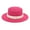Hot Pink, variant on Hats Adults Unisex Retro Western Cowboy Riding Leather Belt Pearl Wide Cap Straw Hat