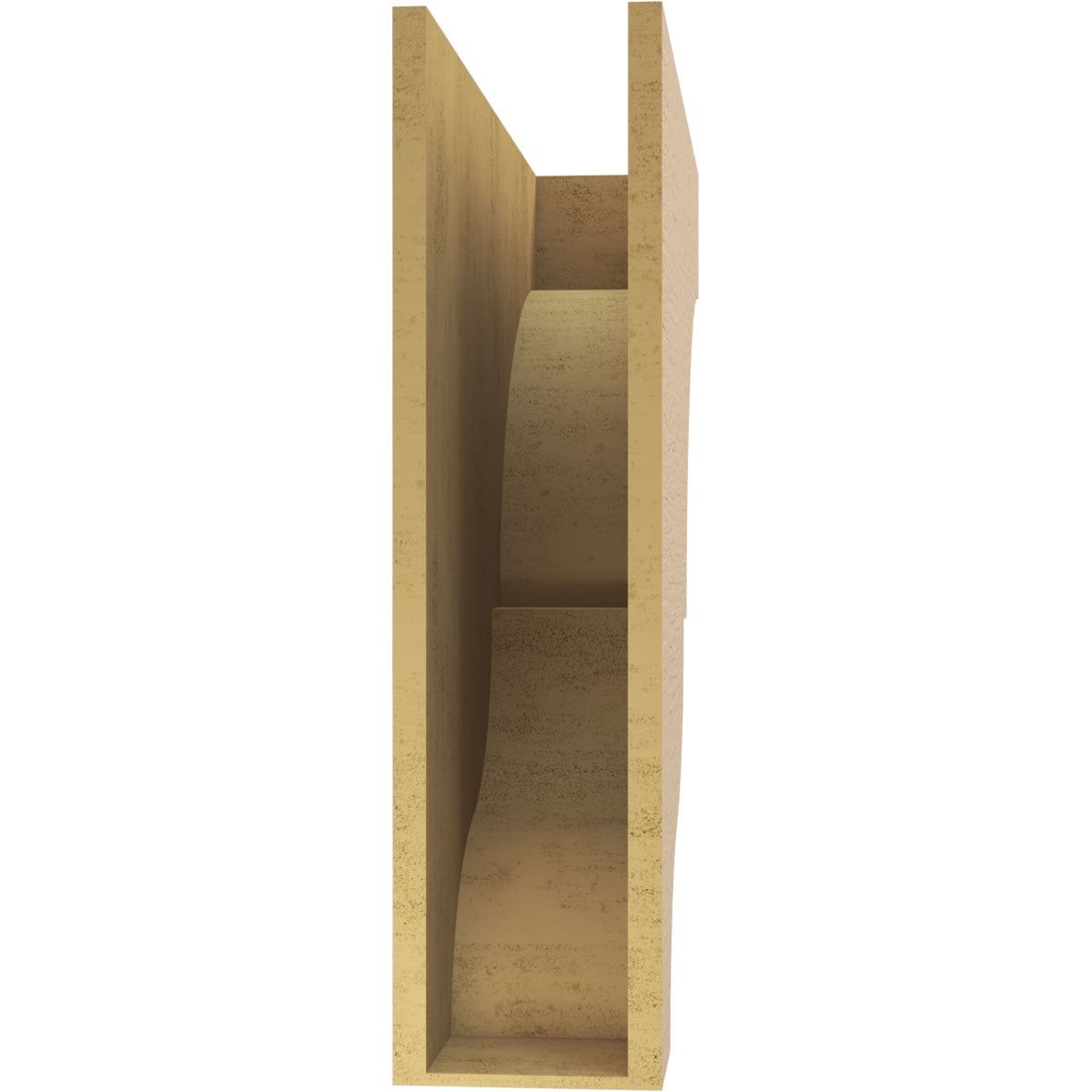 8"W x 32"D x 32"H Thin Asheboro Rough Cedar Woodgrain TimberThane Corbel, Primed Tan