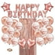 thumbnail image 1 of Conjunto de decoraciones para fiesta de cumpleaños de oro rosa, suministros para fiestas de cumpleañ TOMSHOO Globos de fiesta, 1 of 6