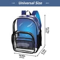 thumbnail image 2 of ALAZA Clear Backpack Blue Circle Gradient PVC Transparent BookBag, 2 of 7