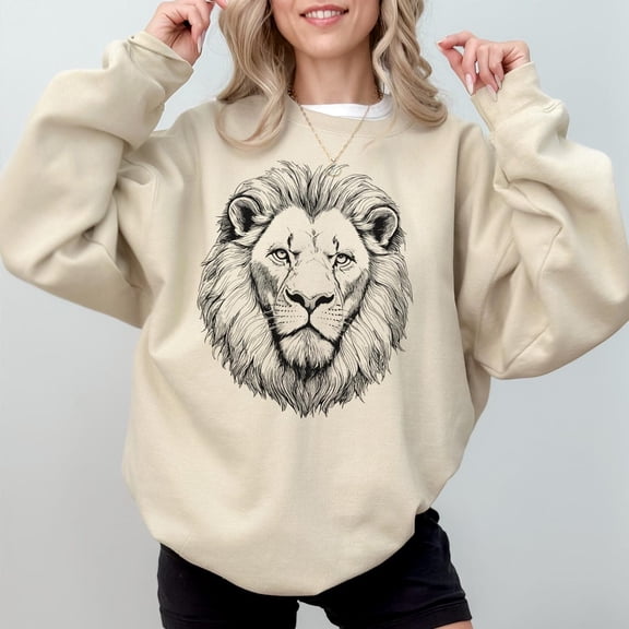 Lion face Sweatshirt, majestic Lion Shirt, wild Lion Shirt, animal lover Shirt, animal Shirt, animal face Shirt, African Tribal Shirt, zoo Shirt, F2326 Tshirt All Size S-5XL