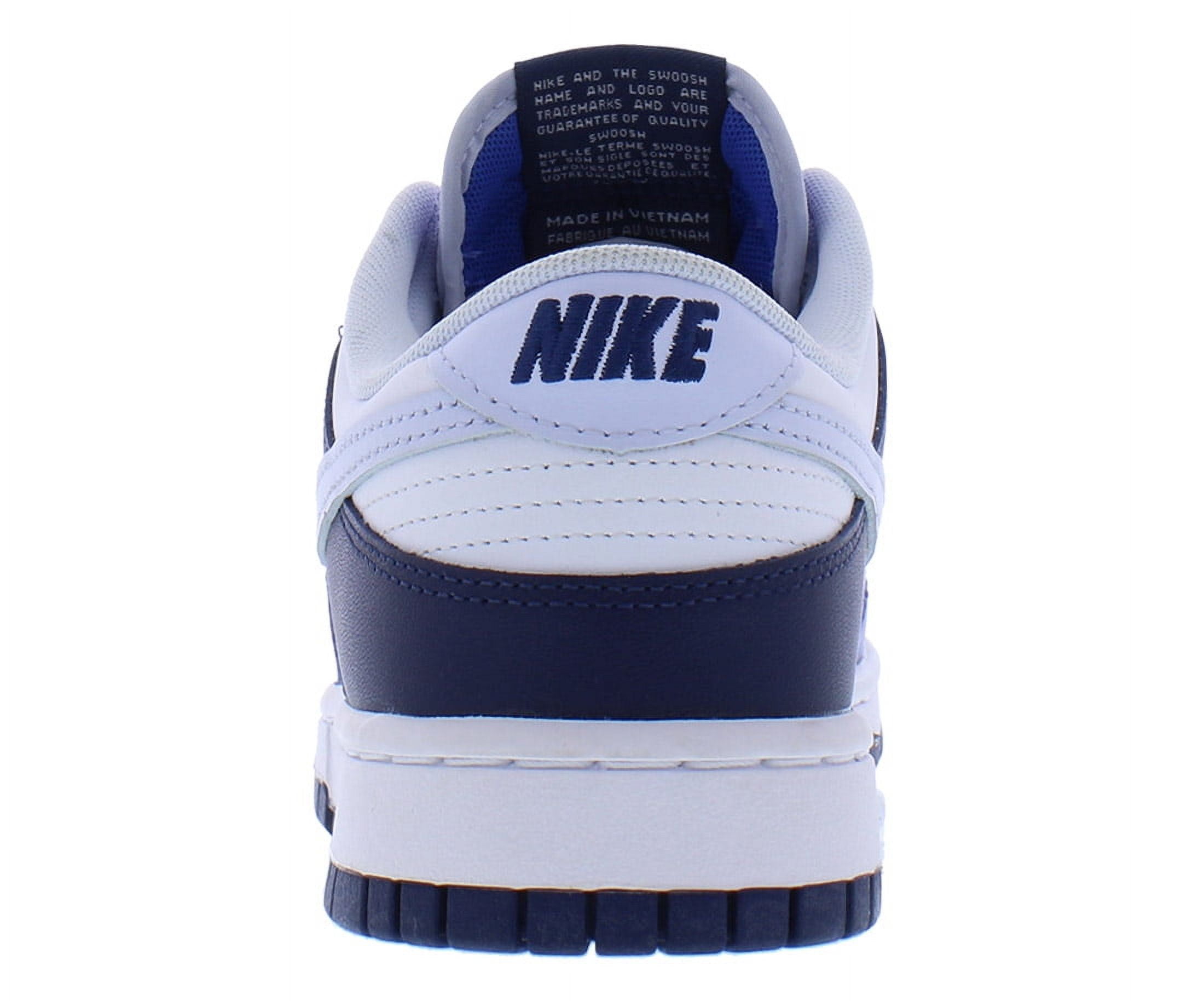 Men's Nike Dunk Low White/Football Grey-Game Royal (FQ8826 100) - 12