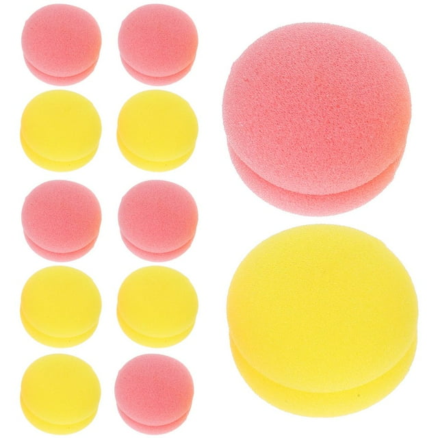 EIMELI 12 Pcs Boucleurs pour Cheveux Courts - Boucles Sans Chaleur Petits Rouleaux Ronds Éponge Outil de Modélisation pour Femmes Filles
