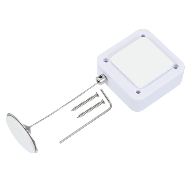 Cierre Automático de Puerta Deslizante de Pantalla de 800g Sin Perforación, Cierre con Cuerda de Acero para Tormenta de Dormitorio, Negro 4Pcs