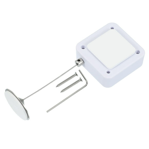 Cierre Automático de Puerta Deslizante de Pantalla de 800g Sin Perforación, Cierre con Cuerda de Acero para Tormenta de Dormitorio, Negro 4Pcs