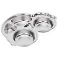 thumbnail image 4 of Kids Food Plate, Cartoon Shape Brushed Polishing Technology, Food Tray, Healthy And Safe Increased Edge And Intimate Devided Design For Home School Kids Kitchen, 4 of 8