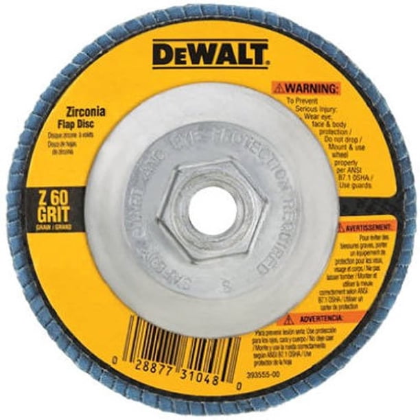 Disco flap para amoladora DEWALT DW8312 de 4,5" y grano 60