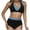 Black, variant on Women's High Waist Bikini Sets Stretch Quick-Dry Slimming Two Piece Bathing Suit Color Block Modest Swimwear (XL, Hot Pink)