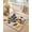 Beige-mushroom, variant on Floral Bathroom Rug, Square Bath Mat 31x31, Non Slip Washable Absorbent Soft Microfiber Bathmat, Flower Plant Bath Rugs for Shower Floor, Sink, Beige