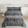thumbnail image 2 of Homewish Cheetah Print Bedding Comforter Set 2pcs for Female Men Adults,Bling Grey Glitter Twin Comforter Sets Microfiber,Abstract Gradient Breathable Bedding Set,Lightweight Room Decor,Reversible, 2 of 8