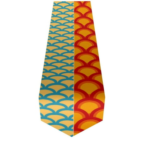 

OWNTA Fish Scale Patterns Pattern Elegant Polyester Table Runner Perfect for Your Tables - Dining Table Decoration