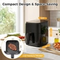 thumbnail image 3 of 3.17 QT Digital Air Fryer - Compact 3QT Small Air Fryer, 800W - Black, 3 of 7