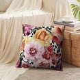 thumbnail image 3 of LALILO Throw Pillow Covers Floral With Roses Watercolor Accent Art Cushion Cover 18" x 18", 2 Pack, 3 of 6