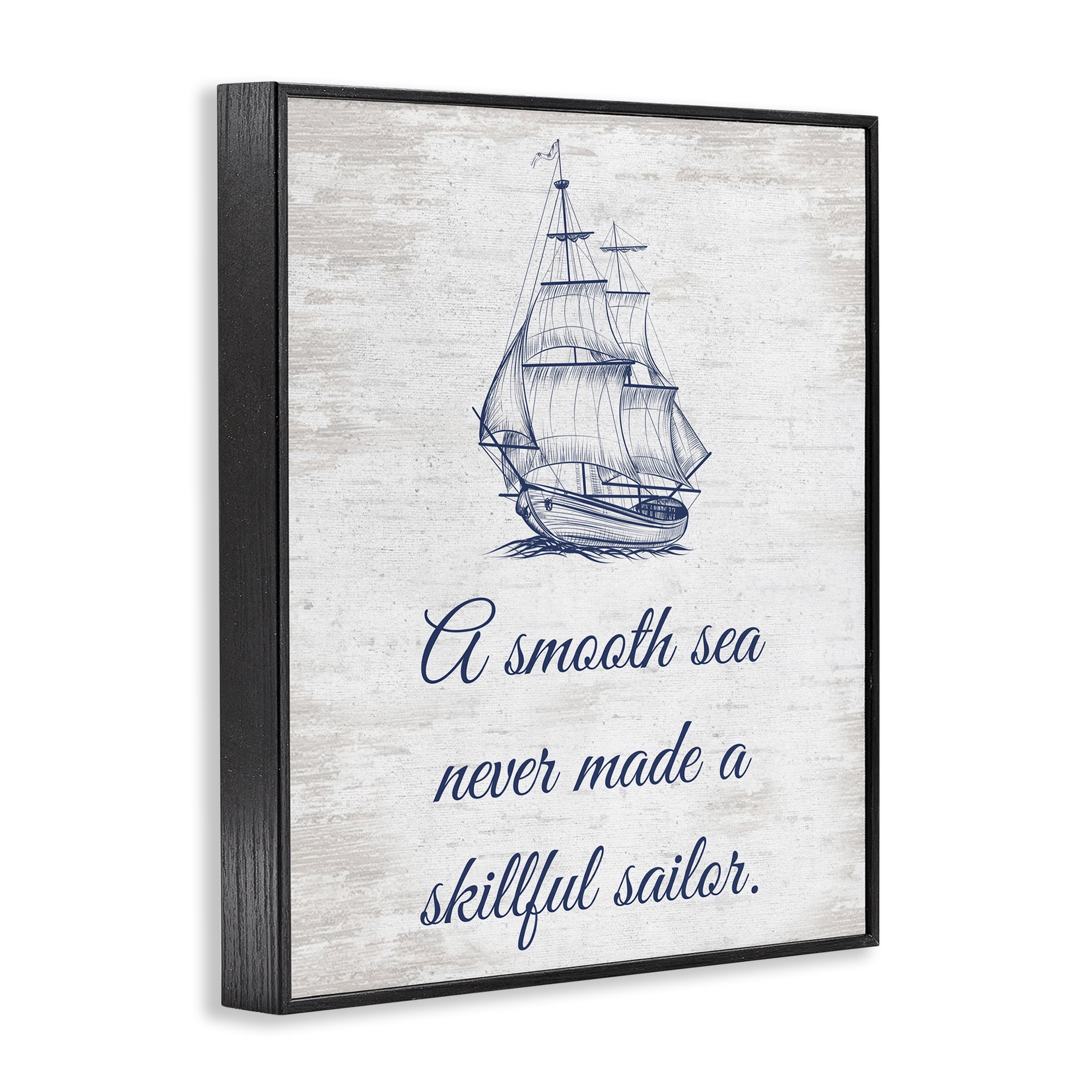 Stupell Industries Inspiring Skillful Sailor Transportation Painting Black Framed Art Print Wall Art, 11 x 14