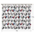 thumbnail image 5 of White Chicken Folk Pattern Shower Curtain 84"x72" ,Bathroom Decorative Shower Curtains Set with 12 Hooks,Modern Waterproof Washable Shower Curtain, 5 of 6