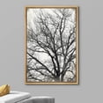 thumbnail image 3 of wall26 Framed Canvas Print Wall Art Top of Black &amp; White Tree with Grunge Background Floral Nature Illustrations Modern Art Rustic Dramatic for Living Room, Bedroom, Office - 16"x24" Na, 3 of 5