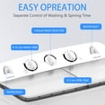 thumbnail image 6 of Erivess Portable Twin Tub Washing Machine, 22 lbs Capacity with Drain Pump & Free Dry Rack, Semi-Automatic for Dorms, Apartments, 6 of 7
