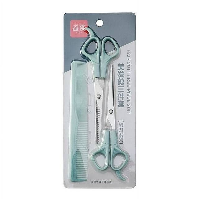 Dvkptbk Metal hair clipper Hair Cutting Scissors Kit Bangs Cut Flat Cut Comb Hairdressing Set