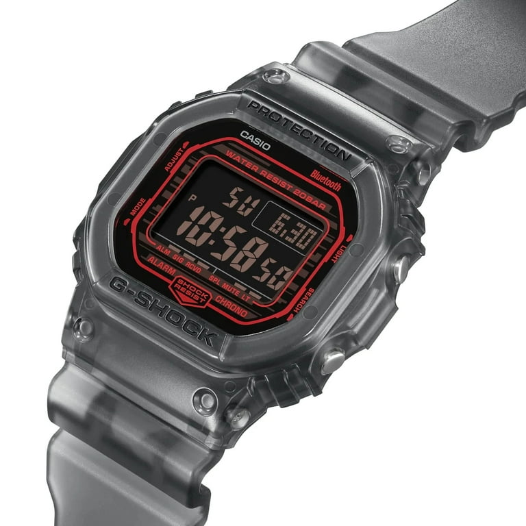 Casio G Shock Classic 5600 Bluetooth Mobile Link Transparent Watch DWB5600G 1 Walmart