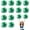 Colorful+Green, variant on 12 PCS pom poms Cheerleading,13.8inch Sports Team Spirits Cheering Squad Dance Training with Handle Rings