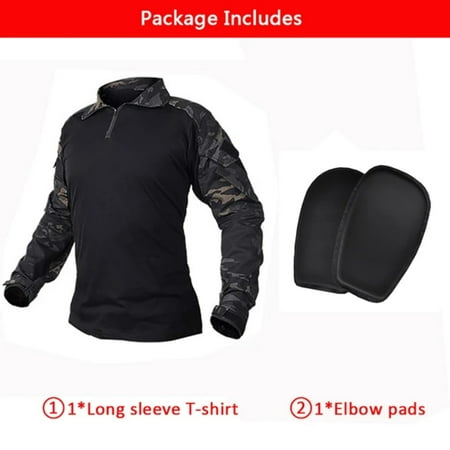 LOPNGLS Combat Uniform +Pads Safari Tactical Pants Military Uniform Camo Shirt Combat Shirts Hunting Clothes Men Camping