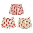 thumbnail image 2 of Xmarks Toddler Girls Casual Athletic Drawstring Shorts With Pocket Fruit Print and Sweet Love Print  Elastic Waist Shorts Summer Sleep Pajama Shorts, 2 of 7
