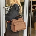 thumbnail image 5 of HUISZJ Nylon Crossbody Bag, Women Shoulder Bag with Zipper, Large Capacity Commute Bag for Work Travel Outdoor (Brown), 5 of 8