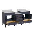 thumbnail image 4 of Eleanor 72" Double Bathroom Vanity with Marine Gray Cabinet and Carrara Marble Top, 4 of 6