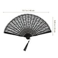 thumbnail image 3 of Holzlrgus Hand Fan Paper Fans Wedding Fans for Party Favor Fancy Dress (Black), 3 of 7