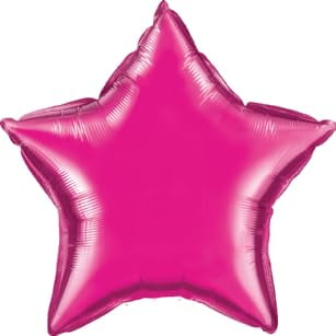 Harnel Brand 18" Hot Pink Star Mylar Balloons - Pack of 10