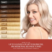 4BOND Premium Hair Bleach Powder Lightener | Blue Based Lightener | Up To 9 Levels Of Lift | Infused with Amino Acids, and Quinoa, Keratin and Baobab Proteins For Repairative Conditioning 16 Fl Oz