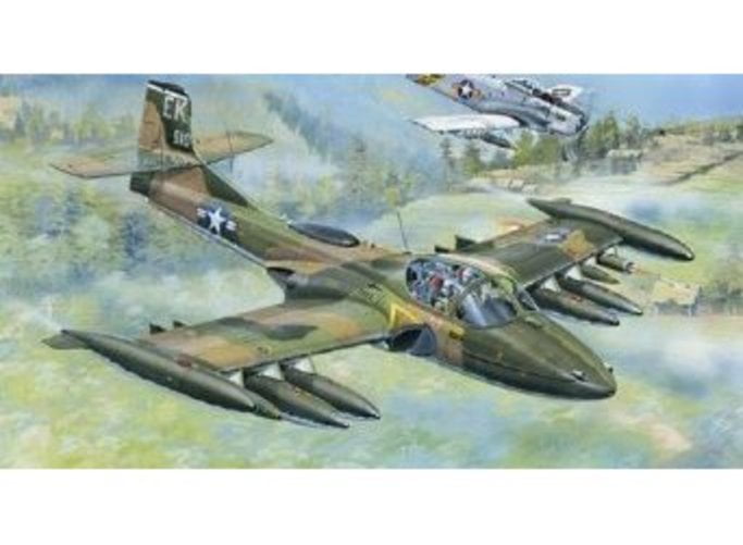 1/48 Scale Trumpeter US A-37A Dragonfly Light Ground Attack Aircraft Model Kit